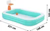 BESTWAY Piscina per famiglie con canestro 251x168x102 cm Anteprima dell’immagine prodotto 16