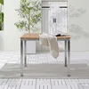 home24 Gartentisch - Teak Massiv / Edelstahl Produktbild-Vorschau 1