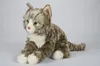 Kuscheltier Maine Coon Katze grau getigert liegend 38 cm Produktbild-Vorschau 2