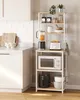 A kitchen shelf unit filled with various kitchen appliances and items, in a well-lit kitchen. Náhled obrázku produktu