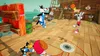 Looney Tunes characters playing basketball on a wooden court with a ship in the background. Náhled obrázku produktu
