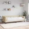 The Living Store Tagesbett mit Matratze Creme 90x200 cm Produktbild-Vorschau 2