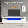 OKWISH Meuble TV 160 cm avec Éclairage LED et 3 Tiroirs - Voir les images du produit 8