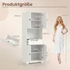 Armoire de salle de bain COSTWAY, armoire haute avec 4 Voir les images du produit 3