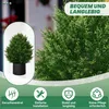 XINZI - Lot de 2 petits cyprès artificiels de 60 cm - Voir les images du produit 4