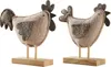 ohne Marke Deko-Filzhühner im 2er-Pack beige 130x150 cm Produktbild-Vorschau 1