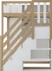 A close-up view of the stairs and storage compartments of a loft bed. Anteprima dell’immagine prodotto