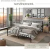 Lit design moderne avec sommier - 200 x 180 cm, noir Voir les images du produit 4