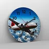 Wanduhr - Rund - Glasuhr - Passagier Flugzeug Motoren Produktbild-Vorschau 4