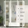 Kleiderschrank >Lepini< in Weiß, Dekorfolie - Produktbild-Vorschau 7