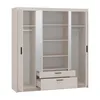 AX LIVING Beige Kleiderschrank mit Spiegel Storicos 4T Produktbild-Vorschau 3