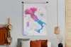 MuchoWow® Wandteppich Wandbehang Karte - Aquarell - Italien Produktbild-Vorschau 5