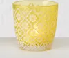 LS-LebenStil 6x Glas Teelichthalter Retro Gelb 7-9cm Set Produktbild-Vorschau 6