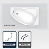 Asymmetrische Badewanne - 130 x 85 cm - Rechts - ohne Produktbild-Vorschau 1
