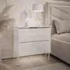 Nachttisch AURORA II SILVER weiß glänzend mit Produktbild-Vorschau 1