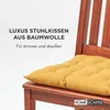 HOMESCAPES 6er Set Stuhlkissen 40x40 cm senfgelb – Produktbild-Vorschau 2