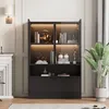 LED-Glasvitrine für das Wohnzimmer, 80x35x120cm, Produktbild-Vorschau 9