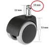 5x Bürostuhlrollen 10mm Stift Ø50mm Rollen Stuhlrollen Produktbild-Vorschau 2