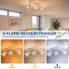 ZMH LED stropné svietidlo, 3 žiarovky, podhľavná lampa E14, Náhľad obrázku produktu 6