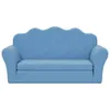 vidaXL Sofá cama infantil de 2 plazas, color azul, con Vista previa de la imagen del producto 3