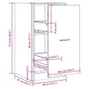 A diagram of a white cabinet with dimensions shown. Anteprima dell’immagine prodotto