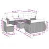 9-tlg. Garten-Sofagarnitur mit Kissen Grau Poly Rattan Produktbild-Vorschau 8