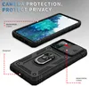 A product image showing a phone case from two different angles, with callouts highlighting its features. Produktbild-Vorschau