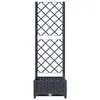 vidaXL Fioriera con traliccio Grigio scuro 40x40x121,5 cm Anteprima dell’immagine prodotto 12