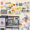Große Holz Spielküche – Kinderküche höhenverstellbar 83–97 Produktbild-Vorschau 2