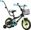 Kinderfahrrad - 12 Zoll - Schwarz und Grün - für 2-4 Jahre Produktbild-Vorschau 1