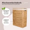 Nischenwäschekorb Wäschesammler aus Wasserhyazinthe mit Deckel Produktbild-Vorschau