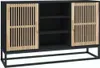 vidaXL Sideboard Schwarz 105x30x65 cm Holzwerkstoff Produktbild-Vorschau 2