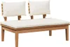 Gartenbänke Set 3 pcs Braun und Creme 2-Sitzer S Massivholz Produktbild-Vorschau 4