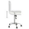 vidaXL Chaise de bureau Pivotante Blanc Similicuir Voir les images du produit 6