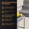 CASARIA® Salon de jardin Gris WPC en polyrotin 2 chaises 1 Voir les images du produit 3