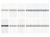 A collection of electronic components, specifically resistors and diodes, arranged in rows on a white background. Podgląd zdjęcia produktu