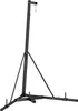 A black metal punching bag stand with a hook for hanging a punching bag. Produktbild-Vorschau