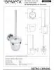 Wandtoilettenbürste RETRO aus Chrom, Glasschüssel 11x36x15 Produktbild-Vorschau 2