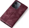 A burgundy flip case for a smartphone is shown against a white background. Produktbild-Vorschau