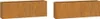 vidaXL Bac à plantes mural 2 pcs. Acier corten rouillé Voir les images du produit 1