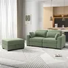 Grand Repose-pieds Avec Rangement, Repose-pieds En Velours Voir les images du produit 3