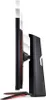 Side view of a black LG UltraGear monitor on a white background, showing its adjustable stand. Podgląd zdjęcia produktu