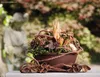 Grabschale Pflanzschale Blumenschale braun 30 cm Produktbild-Vorschau 2
