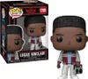 A Funko Pop! vinyl figure of Lucas Sinclair from Stranger Things, shown both in its packaging and standing alone. Produktbild-Vorschau