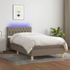 vidaXL Boxspringbett mit Matratze & LED Taupe 90x200 cm Produktbild-Vorschau 2
