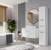 NEL 80 Badkamerkast met wastafel, WIT, hangend, 2 lades, 80 Productafbeelding-voorbeeld 4