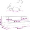 vidaXL Lit pour chien noir 80x45x30 cm velours Voir les images du produit 8