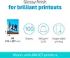 Marketing image showing features of HP photo paper. Anteprima dell’immagine prodotto