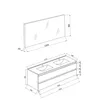 Mobile bagno 120 cm con 2 cassetti bianco effetto legno  Anteprima dell’immagine prodotto 7