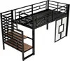 Flieks Etagenbett 90x200cm mit Led, Kinder Hochbett mit Produktbild-Vorschau 6